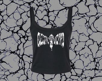 Canotta con logo Heavy Metal degli Electric Wizard / Maglietta ispirata alla band fatta a mano, colori personalizzati e glitter