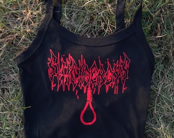 Suicideboys Hip-Hop Dark Trap Death Metal Logo Cropped Tank Top | Handmade Band-Inspired Shirt