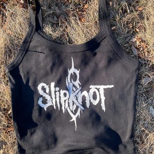 Slipknot Nu Metal Band Shirt - Baby Tee, Tank Top, Long Sleeve, or Tube Top | Alt Festival Concert Outfit – Custom Glitter & Color Options