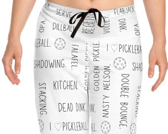 Pickleball Pajama Pants. Pickleball gift, Gift for Pickleball Player, Pickleball Coach