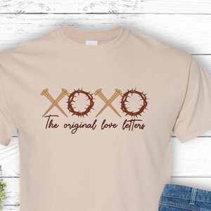 XOXO Der Original Liebesbrief, Jesus Christus Der Ultimative Sarifice, Ostern, Religiöses Unisex Schweres Baumwoll-T-Shirt