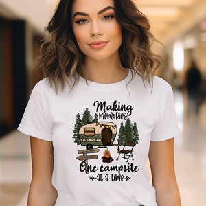 Making Memories One Camosite at a Time, Camping Outdoorsy Unisex Heavy Cotton Tee