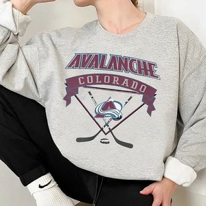 CustomCat Colorado Avalanche Vintage NHL Crewneck Sweatshirt Ash / 4XL
