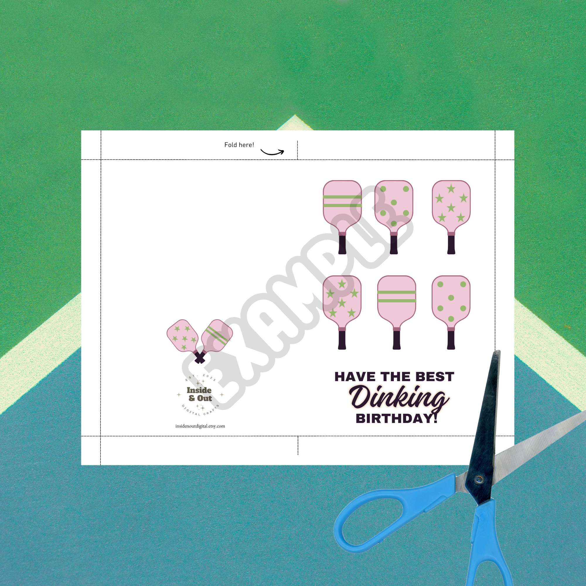 Printable Funny Pickleball Birthday Card Serve up Laughter Etsy