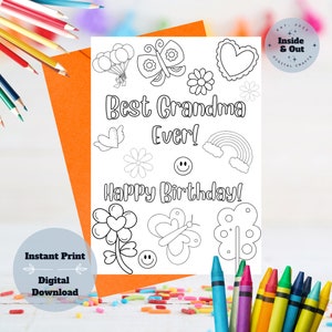 Biglietto d'auguri stampabile per la nonna: festeggia la tua amata nonna con sincera creatività!