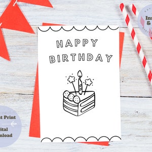 Printable Coloring Birthday Card - Add a Splash of Creativity to Your Celebration!