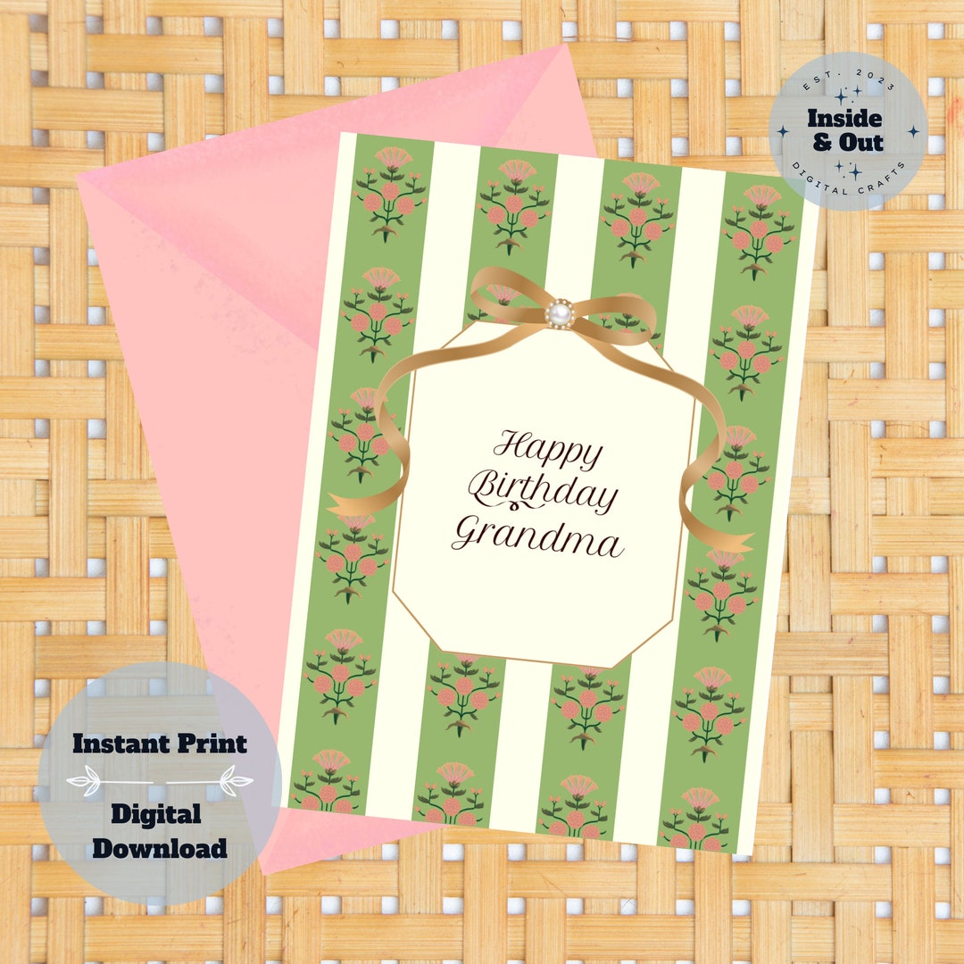 Printable Happy Birthday Grandma Card - Warm Wishes for Her Special Day ...