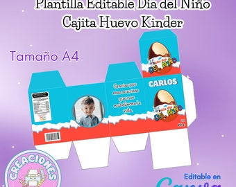 Editable Template in Canva Children's Day Kinder Egg Box