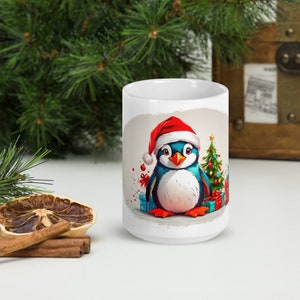 Mug &#39;Penguin by the Tree: Christmas Inspiration&#39;