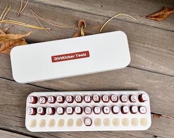 Number Set Clay Stamps with Storage Case, Numbers, Punctuation, Symbols, 6mm Number Stamps, by DirtKicker Pottery Tools