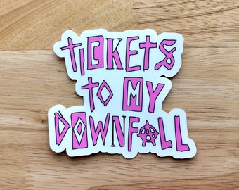 Tickets To My Downfall Sticker Machine Gun Kelly Sticker Album Cover Art Decal MGK Merch EST XX Grunge Emo Punk Gift For Him Gift For Her