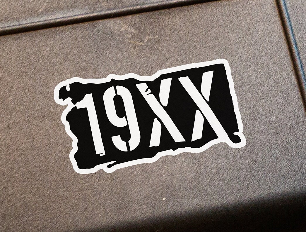 Machine Gun Kelly Sticker 19XX Stencil XX Decal MGK Merch EST 90s