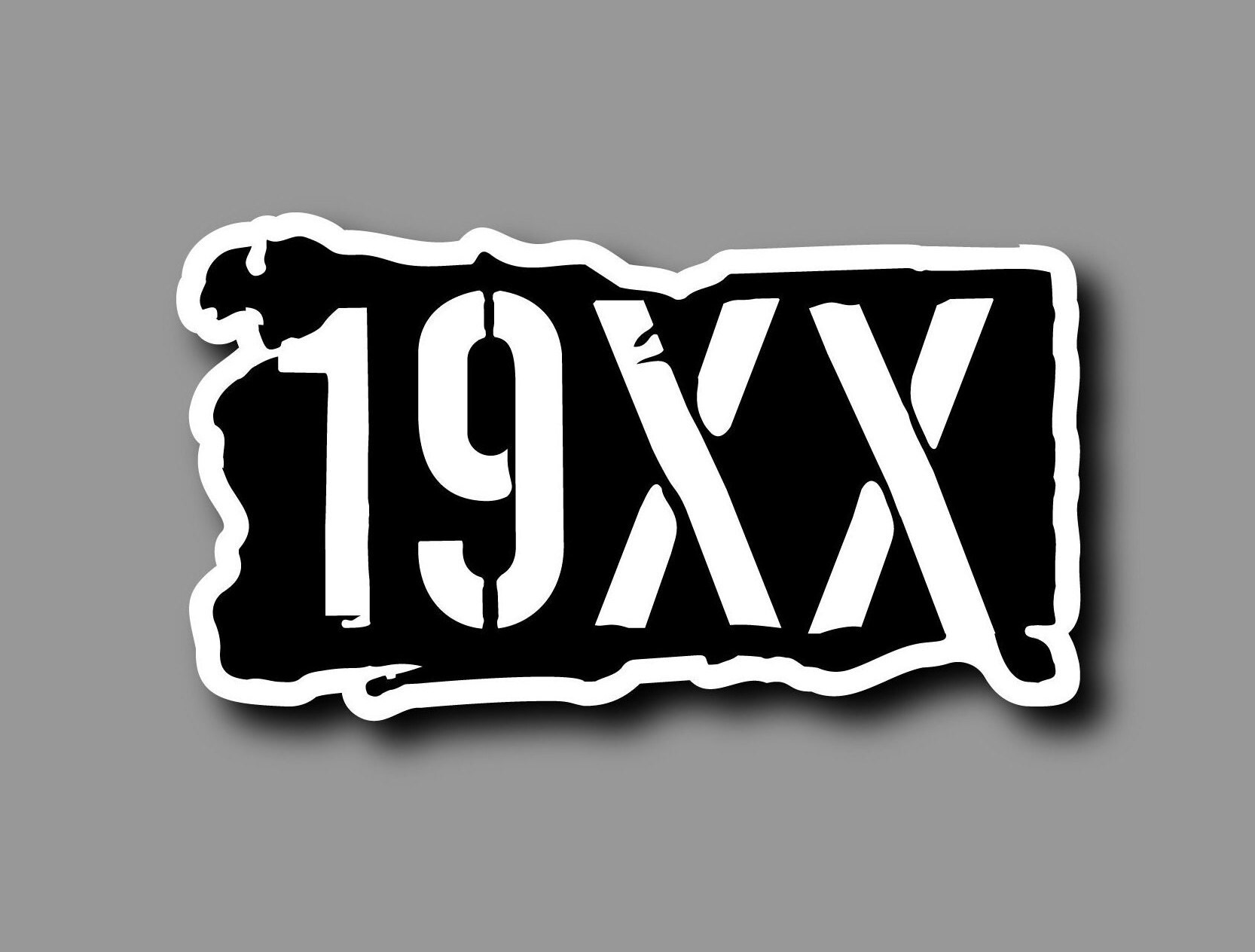 Machine Gun Kelly Sticker 19XX Stencil XX Decal MGK Merch EST 90s