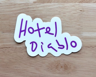 Hotel Diablo Sticker Machine Gun Kelly Album Cover Art Decal MGK Merch EST XX Inspired Alternative Grunge Emo Punk Gift For Him Gift For Her