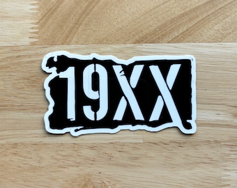 Machine Gun Kelly Sticker 19XX Stencil XX Decal MGK Merch EST 90s Baby Punk Band Quote Inspired Graphic Emo Gothic Design Gift For Him Her