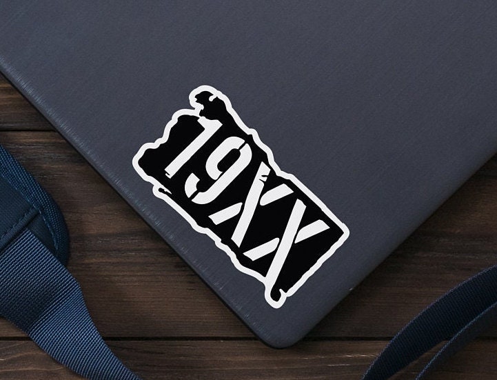 Machine Gun Kelly Sticker 19XX Stencil XX Decal MGK Merch EST 90s