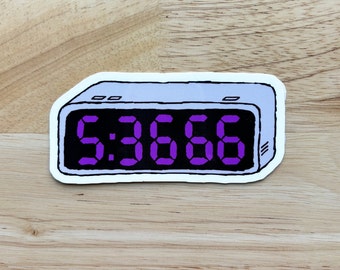 Machine Gun Kelly Sticker 5:3666 Alarm Clock Song Sellout Decal MGK Merch EST Punk Band Inspired Graphic Emo Gothic Gift For Him Her Color