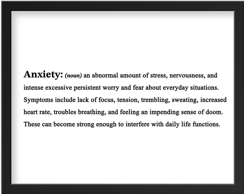 Mental Health Awareness Office Wall Art Graphic Decor Anxiety
