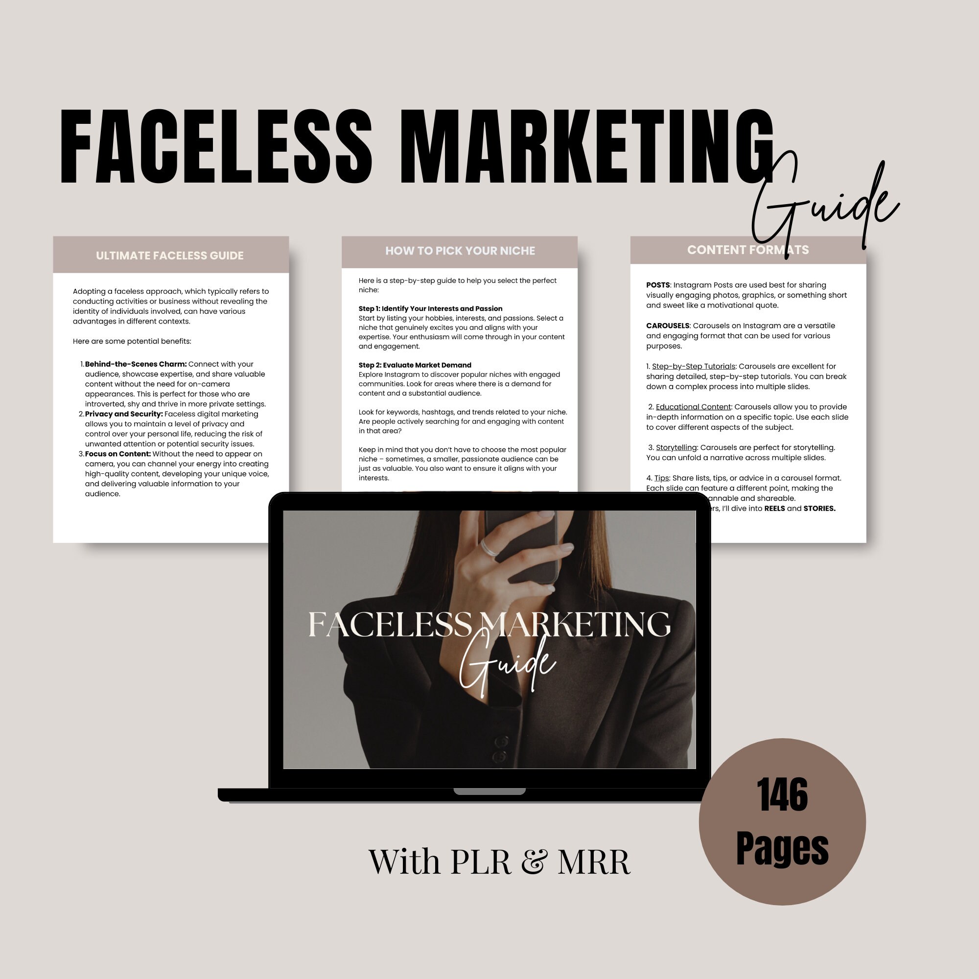 Faceless Digital Marketing Guide W PLR. This is the Most Comprehensive ...