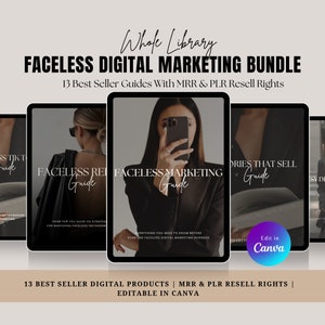 Faceless Digital Marketing Bundle | Faceless Digital Marketing Library | With Master Resell Rights and Private Label Rights (MRR & PLR)