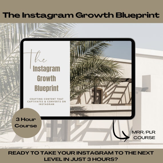 The Instagram Growth Blueprint - MRR Course | Strategy Guide with Master Resell Rights | Instagram For Business Owners | Digital Marketing