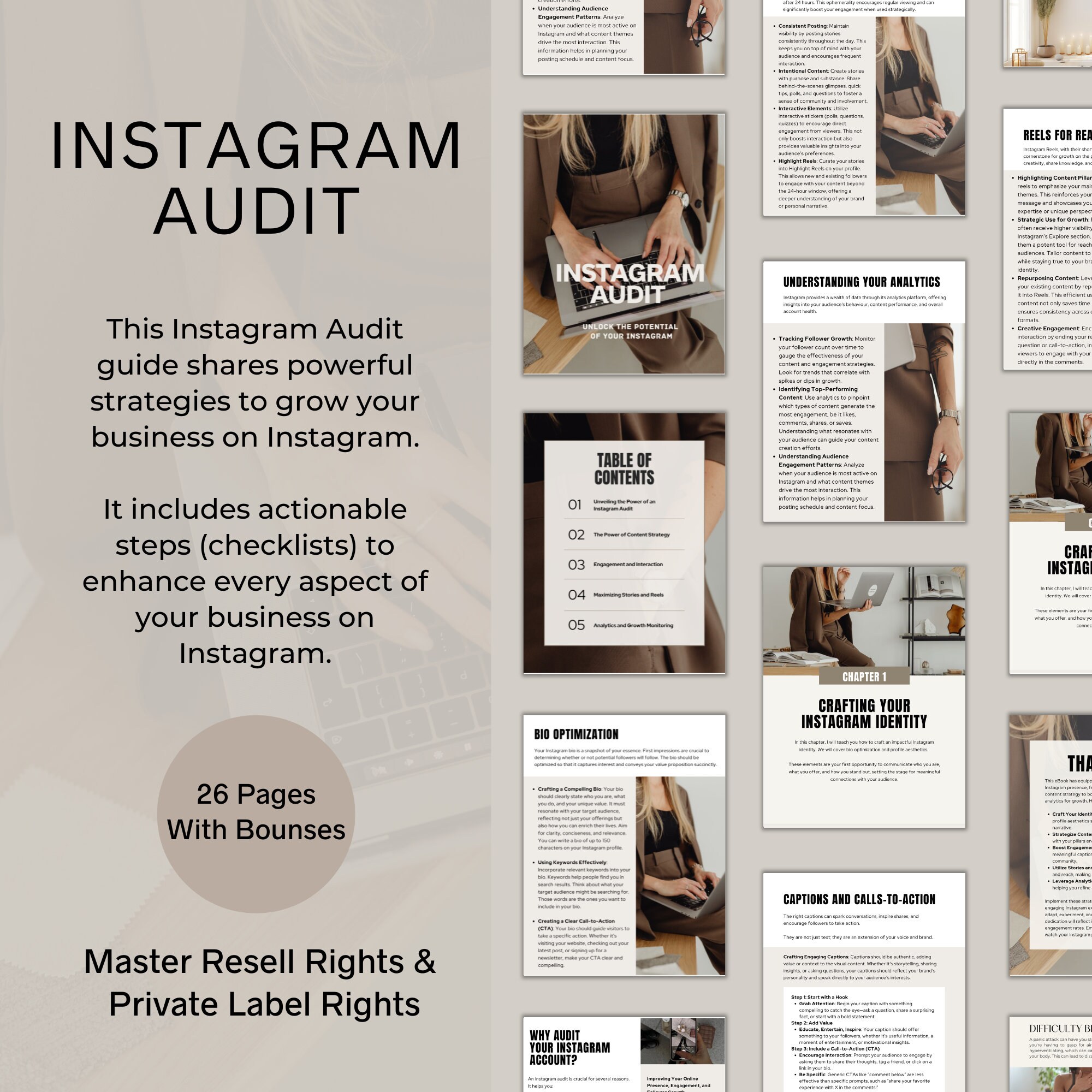 Instagram Audit Guide With Master Resell Rights (MRR) | Private Label ...