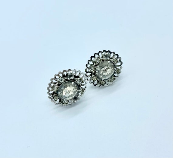 Vintage Sterling Silver Cannetille Earrings - image 1