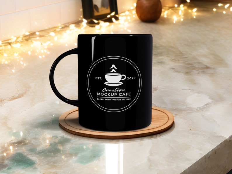Mug Mockup Video, Rotating Mug Mockup, 11oz Mug Mockup, Black Mug