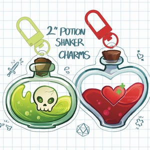 Potion Bottle Shaker Charms | D&D