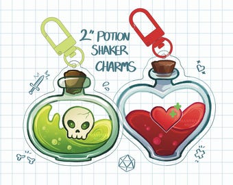 Potion Bottle Shaker Charms | D&D