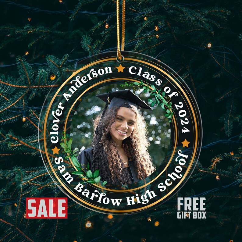 Class of 2024 Graduation Ornament Custom Photo Graduation Etsy