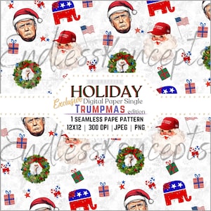 funny trump, christmas trump, santa trump hat, humorous trump, trump png, favorite president, trump vance 2024, trump seamless, xmas repeat