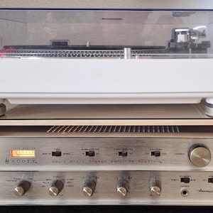 Birch Wood & Glass Record Player / Turntable Riser Stand - Etsy