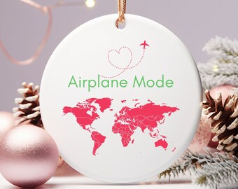 Ceramic Christmas Ornament, Travel Gifts, Holiday, Gift for Her, Corporate Gifts, Unique Travel Ornament