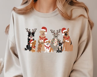 Christmas Dog Sweatshirt and Hoodie, Christmas Dog Gift, Dog Christmas Sweatshirt, Christmas Sweater, Holiday Sweater, Christmas Hoodie
