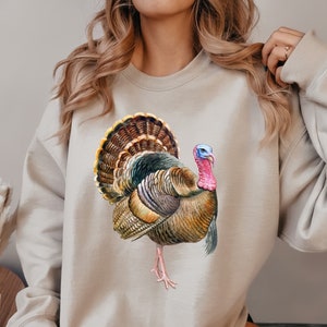Turkey Sweatshirt, Retro Thanksgiving Sweatshirt, Cute Turkey Shirt, Vintage Fall Sweatshirt, Autumn Shirt, Thanksgiving Turkey Hoodie