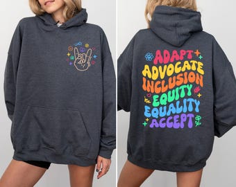 Adapt Advocate Inclusion Equity Equality Accept Tshirt,Special Education Shirt,Autism Shirt,Teacher Sped Tee,Inclusion Shirt,Mindfulness Tee