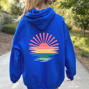 Sunsets Hoodie or Sweatshirt, Beach Sweatshirt, Trendy Hoodie, Hoodie With Words on Back, Aesthetic Shirt, Trendy Sweatshirt