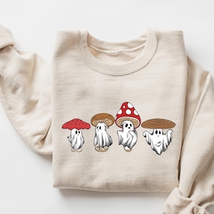 Ghost Sweatshirt, Halloween Sweatshirt, Ghost Shirt, Halloween Shirt, Funny Fall Shirt, Magic Mushroom Sweatshirt, Spooky Season Shirt