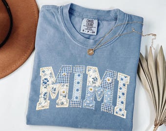Comfort Colors® Floral Mimi Shirt, Cute Grandmother Shirt, Trendy Spring Mimi Tee, Mimi Gifts, Mothers Day Gift for Grandma New Grandma Gift