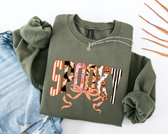Cute Spooky Sweatshirt, Halloween Sweatshirt, Womens Halloween Sweatshirt, Cute Fall Sweater, Gift For Halloween, Spooky Season Shirt