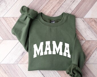 Mama Sweatshirt and Hoodie, Mama Est Sweatshirt, Mothers Day Gift, Cool Mom, First Mothers Day Gift, Personalized Gift, Mom Life Shirt