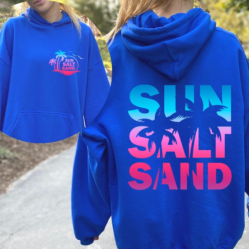 Soleil Mer Vacances Hoodie - Relaxing Beach Vibes Sweatshirt for Summer Getaways