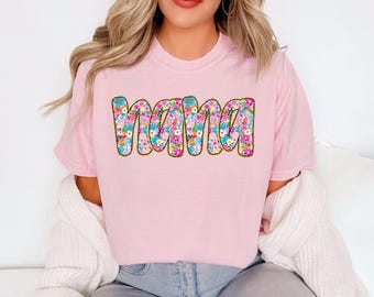 Comfort Colors® Boho Floral Nana Shirt, Trendy Nana Spring T-Shirt, Cute Nana Gift, Women's Flower Nana Tee, Gifts for Nana, Grandma Shirt
