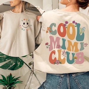 Cool Mimi Club Sweatshirt, Mimi Gift, Gift For Mimi , Promoted To Grandma, Mimi  Shirt, Grandma Sweatshirt,Custom Mimi  Sweatshirt