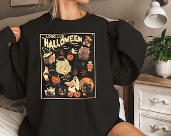 Retro Halloween Sweatshirt,Long Live Halloween,Vintage Halloween Shirt,Retro Halloween,Fall Apparel,Spooky Season Tee Pumpkin Shirt