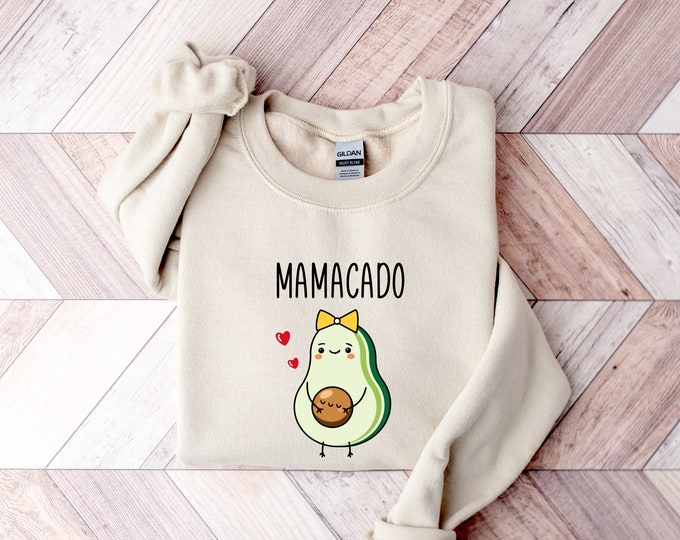 T-shirt Grossesse Jumeaux "Mamacado" - Cadeau Pour Future Maman De Jumeaux