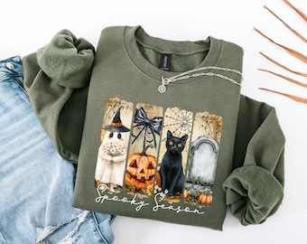 Stay Spooky Sweatshirt, Halloween Sweatshirt, Halloween Gift Hoodie, Womens Halloween Sweatshirt, Spooky Season Shirt, Ghost Halloween