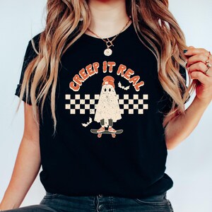 Retro Halloween Shirt, Creep it Real Shirt, Vintage Ghost Halloween Shirt, Witch Shirt, Retro Fall Shirt, Fall Shirt