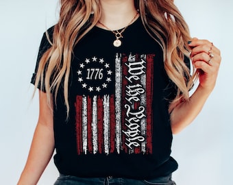 We The People Shirt, We The People American Flag Shirt, USA Flag Shirt, Merica Shirt,USA Flag Sweatshirt, Fourth of July,Red White and Blue